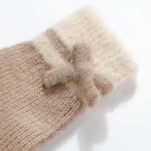 蝴蝶结针织女五指手套纪念日百货门店同款165295361 商品图1