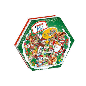 【圣诞节】意大利健达六角什锦牛奶巧克力制品礼盒143g