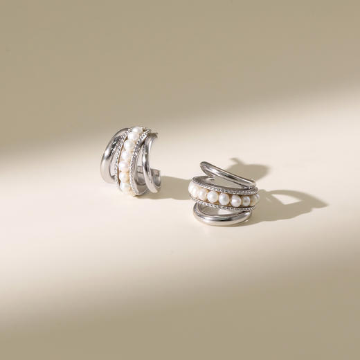 ARSIS｜流光系列 珠光月影多圈耳环 商品图6