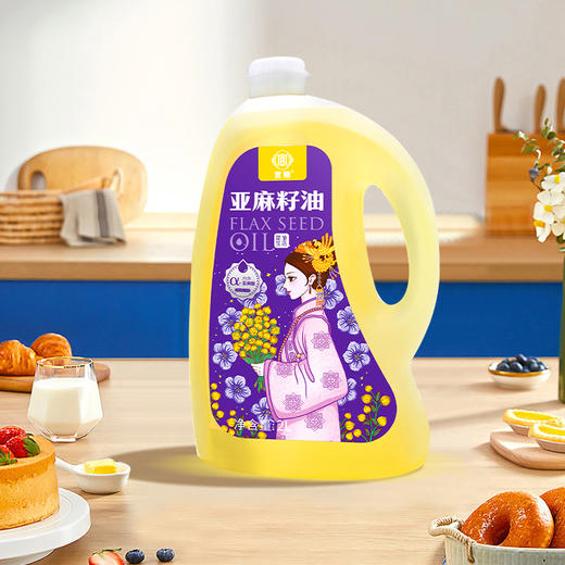 宫粮一级冷榨亚麻籽油（桶装）2L 商品图0