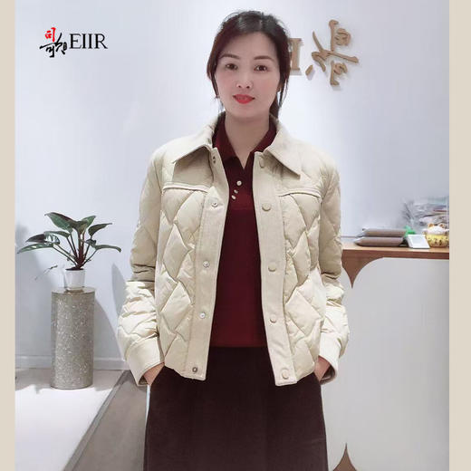 司歌短款羽绒冬季百搭气质小香风外套女翻领Y92G5010 商品图1