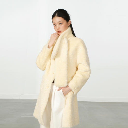 极简慵懒廓形圆领围巾外套-纪念日百货门店同款167746218 商品图1