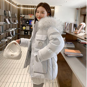 2025连帽工装派克服羽绒服！女款冬季加厚短款外套新国标90口袋！