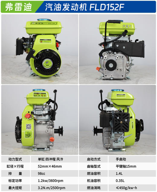 弗雷迪汽油发动机 FLD152F 商品图1