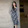奢姿大码女装2025冬季减龄格纹连衣裙胖妹妹娃娃领设计时尚裙子9954894337 商品缩略图2