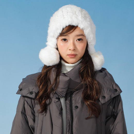 氛围感球球毛绒女款针织帽-纪念日百货门店同款167046140 商品图4