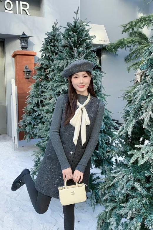 amadella 优雅气质小香风细闪亮片连衣裙套装 21943 商品图4