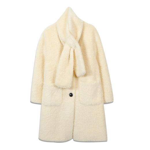 极简慵懒廓形圆领围巾外套-纪念日百货门店同款167746218 商品图4