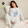 有棵树半边绒猫咪可爱风加厚女士家居服套装-J1106 商品缩略图0