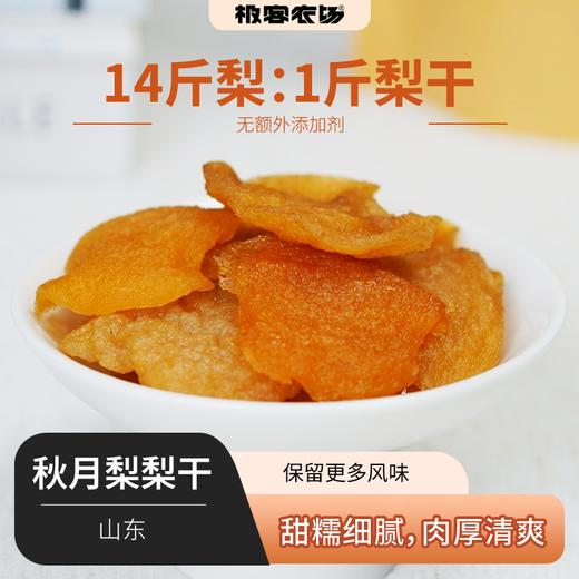 极客秋月梨干丨14斤新鲜秋月梨仅制作出1斤梨干，无任何添加，保留更多风味，甜度较高，软糯细腻，肉厚清爽，独立包装，便携方便。⭐️京东发货 商品图0