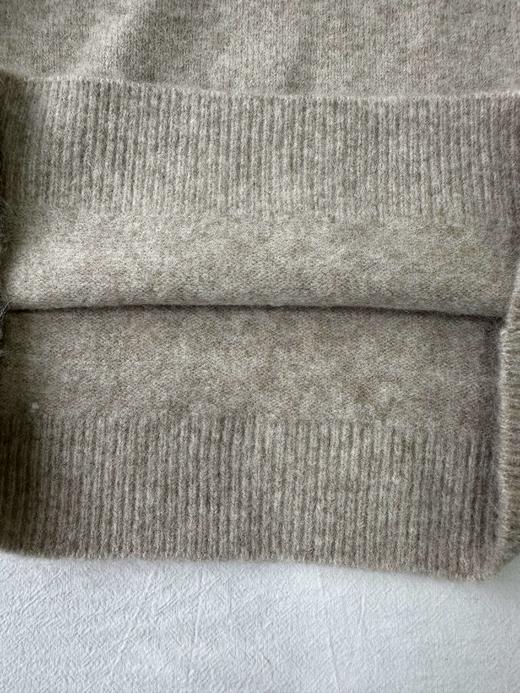 贝壳三 儿童高领翻边纯色毛衣简约百搭厚实柔软针织衫C120526 商品图6