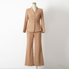 IWY/卡其色长袖西装套装女高级感气质显瘦通勤职业装商务风WC098+WP098 商品缩略图1
