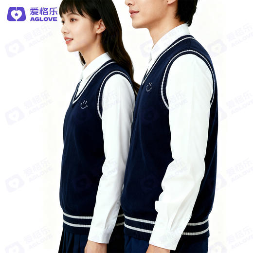 学院风毛衫V领针织马甲（春秋款） 商品图2