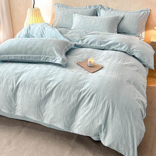 【热卖推荐】自然醒60支A版全棉加厚立体提花B版高克重牛奶绒四件套HS 商品图2