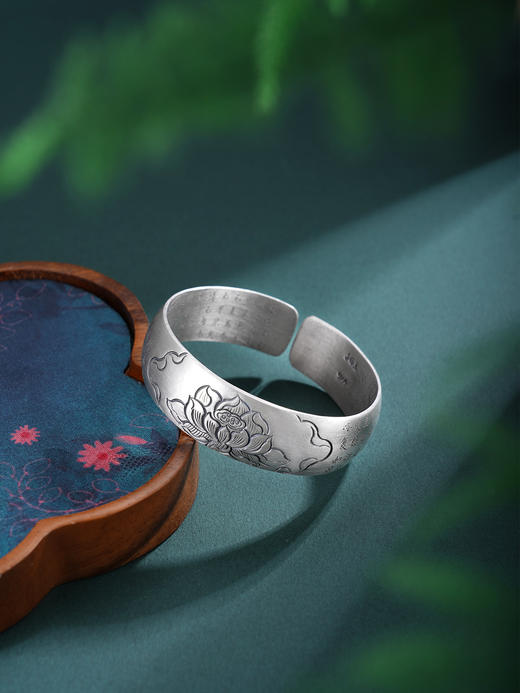 子佩集S999手工银【莲心自在】手镯【55081263】原创设计 商品图0