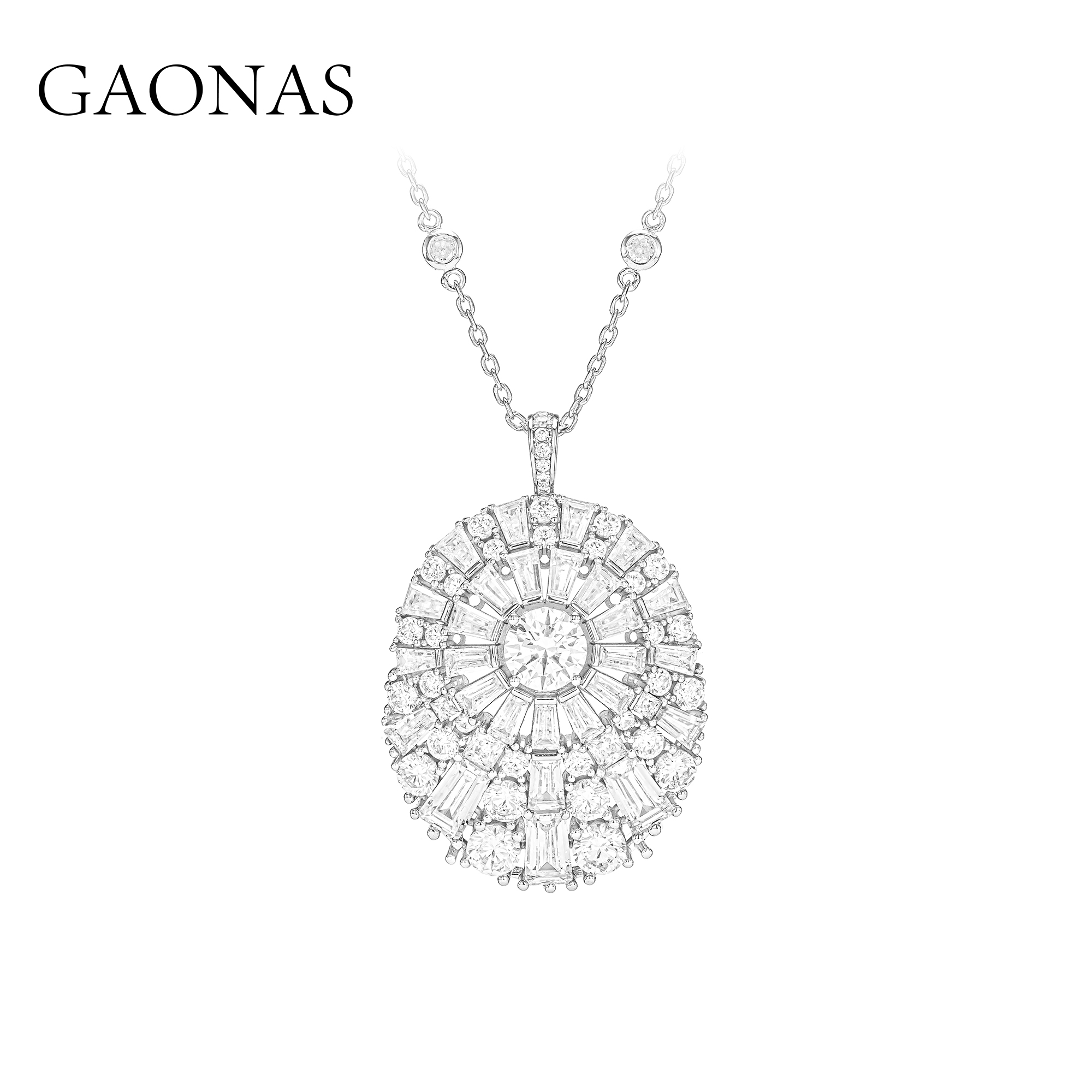 GAONAS  太阳神 时尚臻奢贵气白色项链11669XW