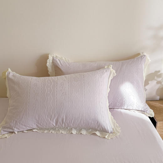 自然醒长绒棉立体提花花边款四件套-星糖物语HS 商品图12