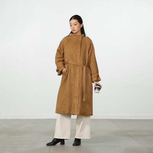 极简加绒麂皮立领外套-纪念日百货门店同款168143734 商品图3