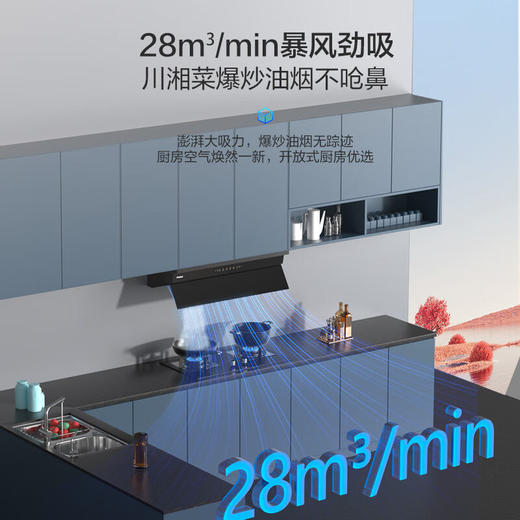 海尔（Haier）抽油烟机  超薄平嵌 28立方 1200pa 热熔洗油烟机EC951 商品图0