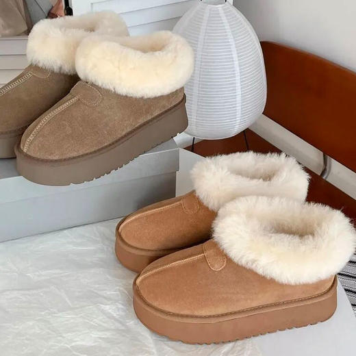 PLAT BASE ·真皮羊毛雪地靴｜明星同款！真皮+羊毛，保暖又时髦，厚底秒拉腿长！ 商品图4