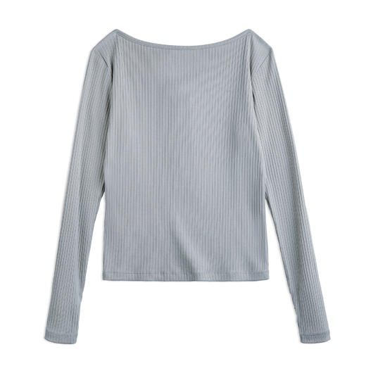 马登美式休闲亨利衫针织打底衫修身内搭长袖t恤新款日常百搭上衣女秋 商品图9