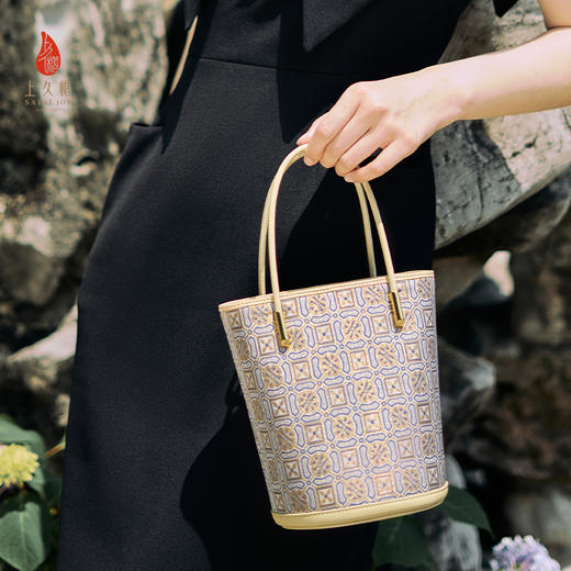 SAINTJOY/上久楷  宋锦拎包 四方定胜 BWS24A0101-E （不含礼盒包装） 商品图2