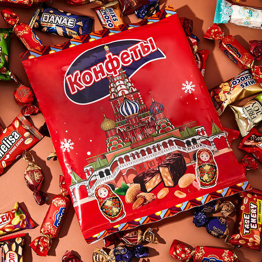 【俄罗斯进口糖果混合年货】糖果散装紫皮糖零食 喜糖巧克力结婚礼品年货 商品图4