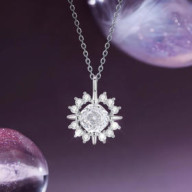 【Winy】s925 纯银星钻炽阳项链 太阳花闪耀吊坠 小众设计锁骨链 防过敏不掉色