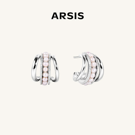 ARSIS｜流光系列 珠光月影多圈耳环 商品图0