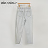 oldcolour欧珂春秋季简约休闲纯色水洗牛仔长裤女BR13112235 商品缩略图6