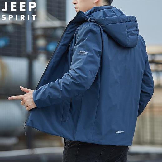 JEEP SPIRIT羽绒服男短款百搭羽绒服冬季时尚连帽外套潮HL7174 商品图3