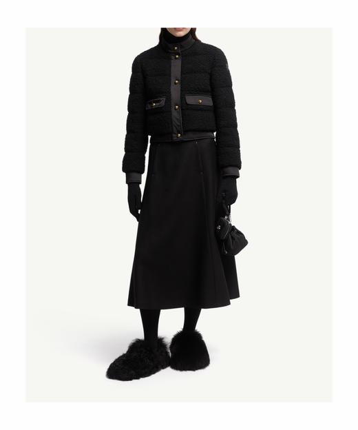 【只可换码 不退货】蒙口 25秋冬新款 Blandy女士羊毛混纺毛圈短款羽绒外套（EJ） 商品图2