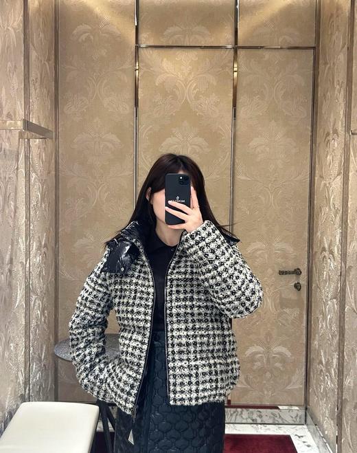 蒙口 25秋冬新款 粗花呢格纹羽绒外套(TM) 商品图6