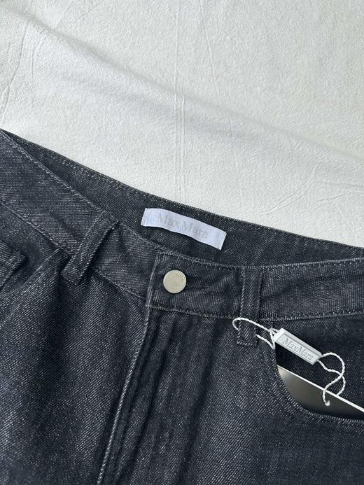 贝壳三 慵懒感高腰棉质阔腿裤弹力休闲翻边女士牛仔裤C120521 商品图3