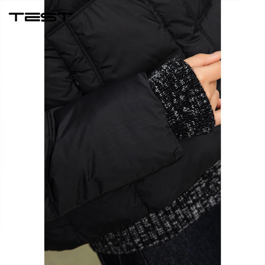 冬上新通勤显瘦保暖拼接短款棉衣2254169 商品图3