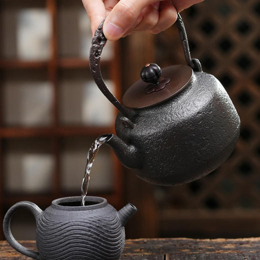 暗香疏影/铁壶/釜影壶/手工无涂层铸铁壶烧水壶老铁壶茶壶 商品图4