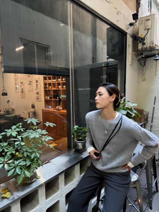 【复古羊绒】噢蜜ooomeooo麻花羊绒套头衫 商品图6