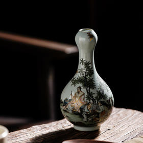 问鼎鼎青蒜头瓶（小）（羲之爱鹅）