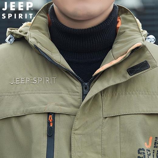 JEEP SPIRIT秋冬大码棉衣冬装男加绒加厚宽松冬装外套HL6632 商品图3