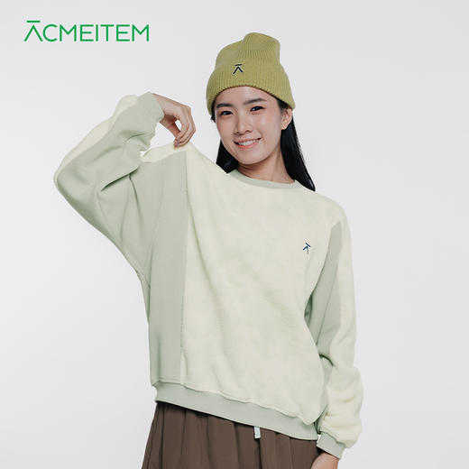 【活动】ACMEITEM爱棵米 秋冬休闲拼接摇粒绒圆领卫衣保暖宽松上衣男女【该商品不支持用券】 商品图0