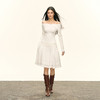 Ariseism美式复古设计感白色一字肩针织衫毛衣女秋冬新款修身上衣 商品缩略图3