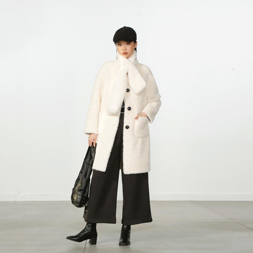 极简慵懒廓形圆领围巾外套-纪念日百货门店同款167746218 商品图3