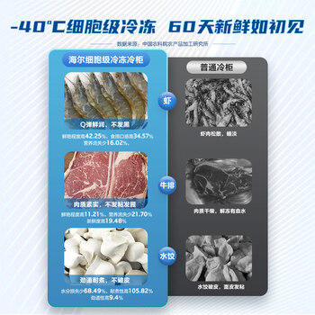 海尔（Haier）单温冰柜小型家用小冰柜减霜一级能效-40℃深冷速冻冷柜小冰箱BC/BD-142GHEPGD 商品图3