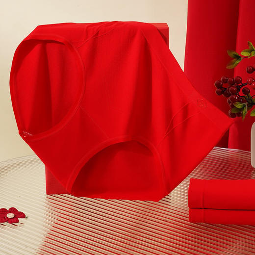 【3条装】女士新年大码内裤红内裤本命年底裤【CSL25275】 商品图1