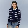 Ariseism 美式复古设计感海军风条纹针织衫女秋冬新款修身上衣 商品缩略图0