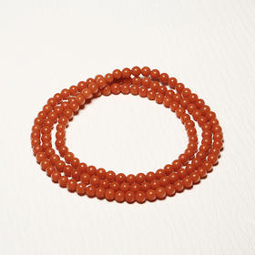 【挚友限定】满色肉柿子红保山南红多圈珠链