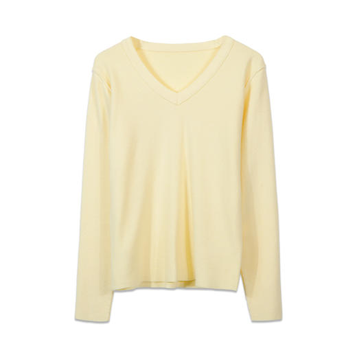 纯色百搭极简V领针织毛衣-纪念日百货门店同款167947271 商品图4