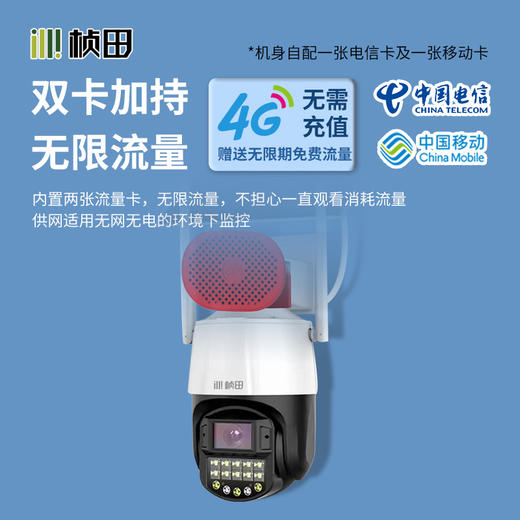 桢田AOV-太阳能微功耗臻黑光警戒4G球机/4.2寸/4MP/4mm/对讲/太阳能GNT-AOV7485-TG4 商品图3