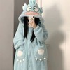 【亲肤超舒适❗️温柔包裹感】可爱卡通小丑鱼睡袍法兰绒睡衣女秋冬季加厚珊瑚绒家居服。jb 商品缩略图0