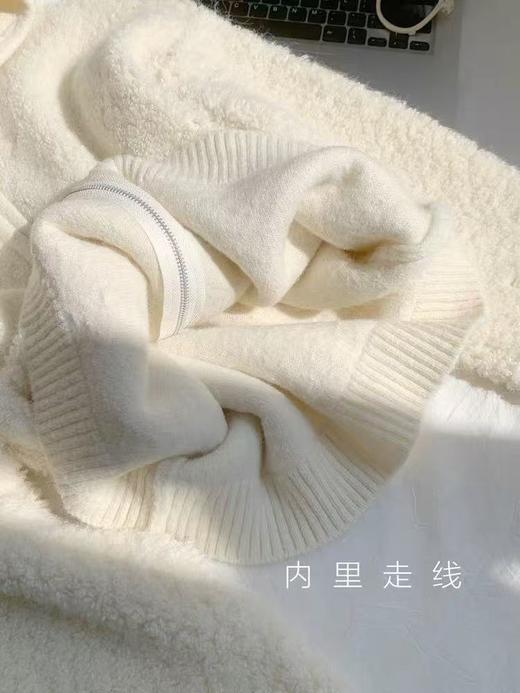 超值促→冬季新品毛巾圈圈连帽毛衣开衫女气质优雅通勤双色-喜出 商品图8